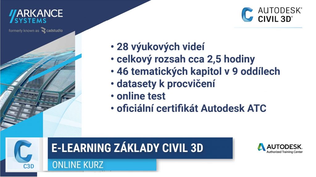 E-learning kurz základy Autodesk Civil 3D