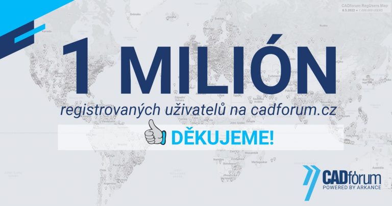 1 milión registrovaných uživatelů na CADforum.cz